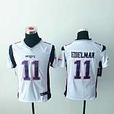 Youth Nike Patriots #11 Julian Edelman White Team Color Game Stitched Jersey